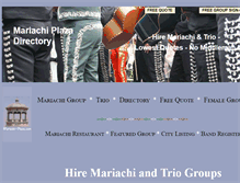 Tablet Screenshot of mariachi-plaza.com